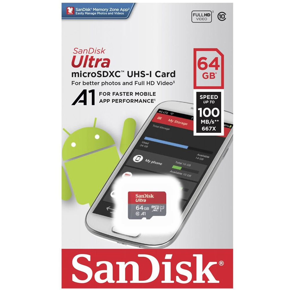 Memory Cards Card Memorie Sandisk Microsdhc Ultra 64gb Sdsquar 064g Gn6ma 1012 Quickmobile